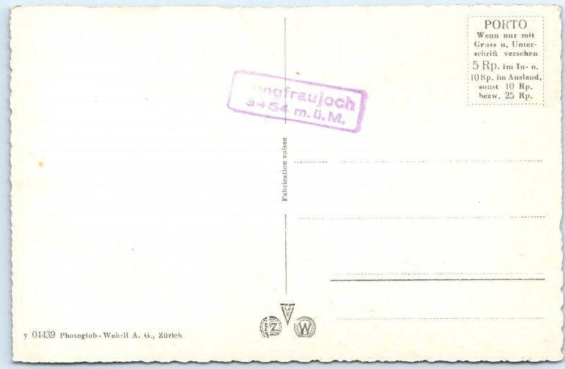 c1930s Jungfraujoch, Switzerland RPPC Glacier Palace Ice Cave Tunnel Swiss A348