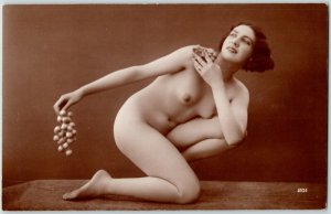 French Nude Sexy Woman Vintage Girl Original c1910-1920s Old RPPC Risque