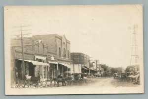 MORRIL KS MAIN STREET ANTIQUE REAL PHOTO POSTCARD RPPC