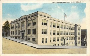 East Liverpool Ohio 1929 Postcard New High School Building