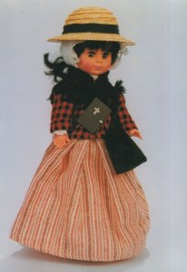 Merioneth 18th Century Welsh Toy Doll Mary Jones Costume Postcard