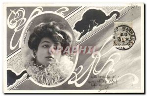 Old Postcard Female Martha Regnier Theater Cat Kitten