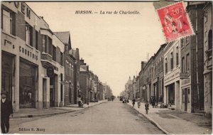 CPA HIRSON La rue de charleville (157149)