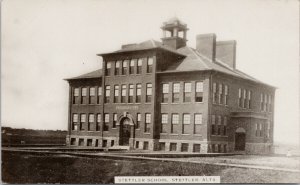 Stettler Alberta Stettler School Unused Stedman Real Photo Postcard G99