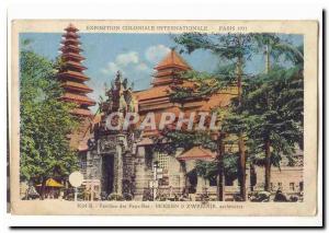 International Colonial Exposition Paris 1931 Old Postcard Pavilion Netherland...