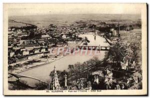 Old Postcard Auxerre View On L & # 39Yonne Cote Sud