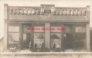 IA, Ocheyedan, Iowa, RPPC, Graves & Tottes Grocery Store, Salesman with Machine