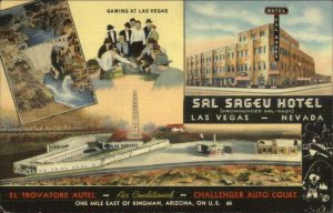 Kingman AZ Route 66 & Las Vegas Sal Sageu Hotel El Trovatore Autel LINEN PC