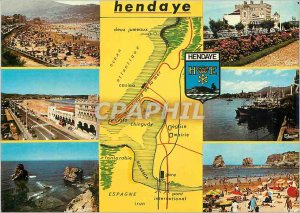 Modern Postcard Frontiere Franco Spanish Hendaye