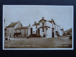 Yorkshire REETH Buck Hotel & Silver Street c1930s RP Postcard Valentine 211658