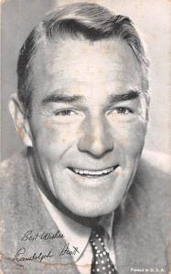 Randolph Scott Non Postcard Backing Unused yellowing stains on card