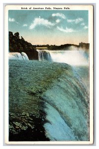 Brink of American Falls Niagara Falls New York NY UNP Unused WB Postcard N24