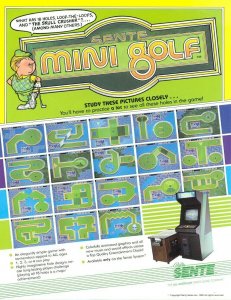 Mini Golf Arcade FLYER Original 1985 UNUSED Retro Vintage Video Game Artwork