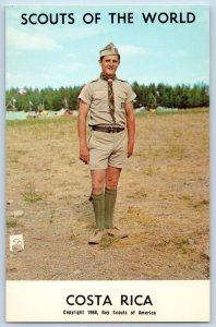 c1968 Costa Rica Scouts Of The World Boy Scout Of America Youth Groves Postcard