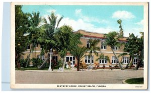 1941 Kentucky House Exterior Scene Delray Beach Florida FL Vintage Postcard 