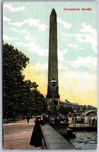 Vtg London England Uk Cleopatras Needle 1910s View Postcard