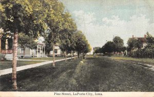 LaPorte City Iowa Pine Street Vintage Postcard AA8652