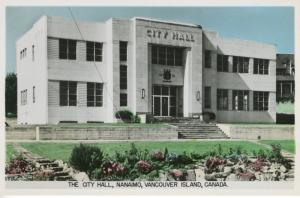 City Hall Nanaimo BC Vancouver Island British Columbia Real Photo Postcard RPPC