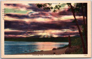 1944 Greetings From Springfield Vermont VT Sunset In Ocean View Posted Postcard