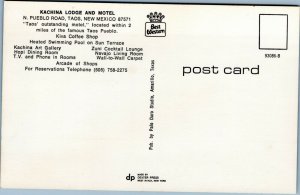 postcard  Kachina Lodge and Motel  Taos New Mexico