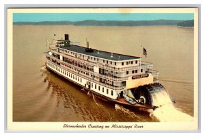 Sternwheeler Delta Queen in Mississippi River Valley UNP Chrome Postcard N26