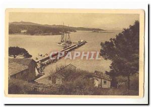 of Islands & # 39Hyeres Postcard Old porquerolles The bay