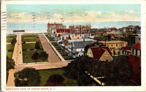 Aerial View of Ocean Grove, NJ c1914 Vintage Postcard P58