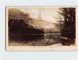 Postcard Emerald Lake & Mt. Carnarvon Yoho Park BC Canada