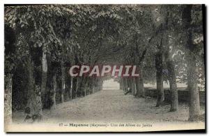 Old Postcard Mayenne A Des Allees Du Jardin