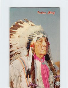 Postcard American Indian Chief