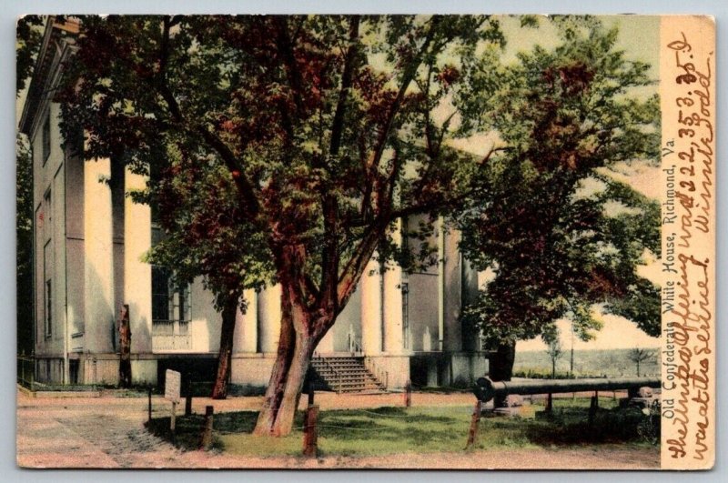 Old Confederate White House  Richmond Virginia  Postcard  1907
