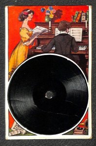 FAMOUS & BARR CO ST. LOUIS MISSOURI PIANO PLAYER MUSIC VICTROLAS POSTCARD c.1908