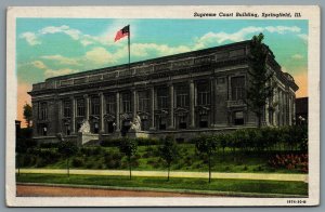 Postcard Springfield IL c1930 Supreme Court Building Illinois Supreme Court