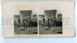 254710 Morocco TANGER Gate DONKEY Vintage STEREO PHOTO