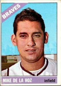 1966 Topps Baseball Card Mike De La Hoz Atlanta Braves sk1965