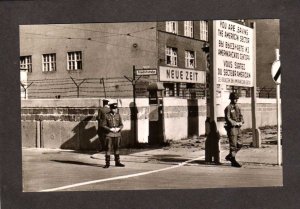 GERMANY Berlin Wall Checkpoint Frederic St Real Photo RPPC  Postcard Postkarte