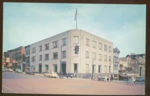 1950s CARS @ FIRST NATIONAL BANK JAMESTOWN NY POSTCARD