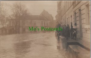 Flood Postcard - Unknown European Location, Flooded City RS32440