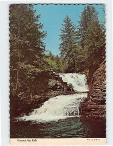 Postcard 2nd Falls (Princess Winona), Winona Five Falls, Bushkill, Pennsylvania