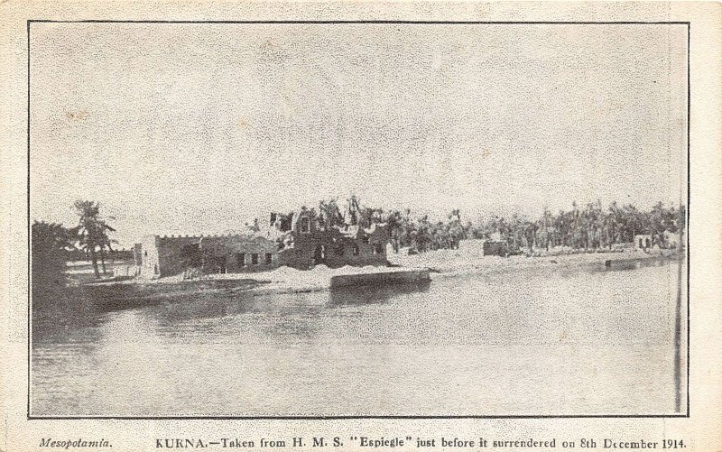 br104940 kurna mesopotamia  iraq Ship HMS Espiegle turkey 