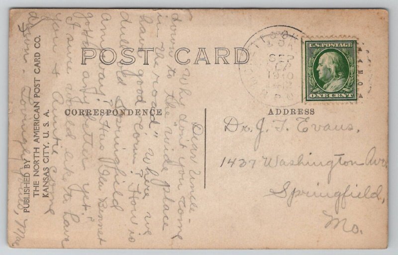 RPPC Exaggerated Corn Cabbage Pumpkin Common Oklahoma Farm c1910 Postcard J27