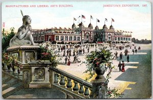 Virginia VA, 1907 Jamestown Exposition Manufactures & Liberal Arts Bldg Postcard