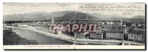 RACK CARD Panorama of Grenoble and the Chaine des Alpes