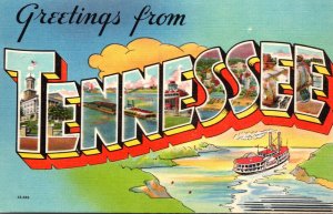 Tennessee Greetings From Large Letter Linen