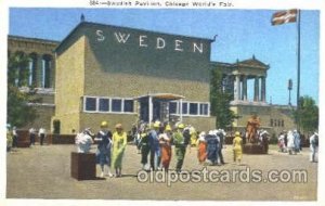 Swedish Building 1933 Chicago, Illinois USA Worlds Fair Exposition writing on...