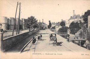 Issoudun France Boulevard du Vernis Antique Postcard J50307