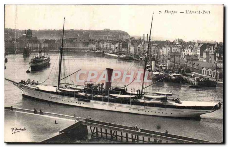 Dieppe - The Avant Port sailing boat - Old Postcard