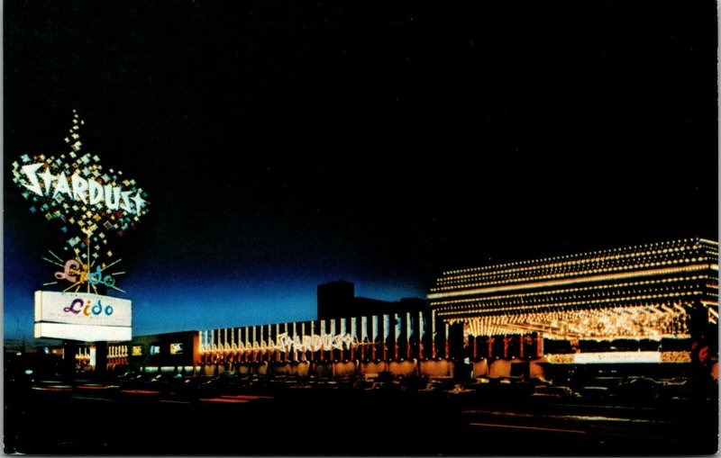 Vtg 1950s Stardust Hotel and Casino Las Vegas Nevada NV Postcard