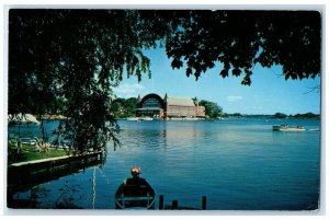 c1960 Night Spots Big Pavilion Summer Months Saugatuck Michigan Vintage Postcard