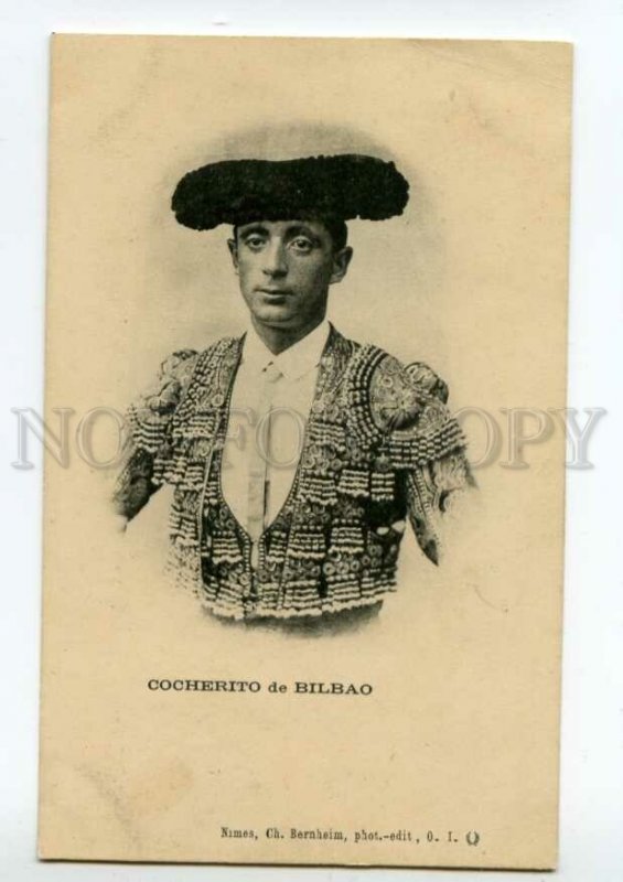 493076 COCHERITO DE BILBAO Spanish bullfighter matador Torero Vintage Bernheim